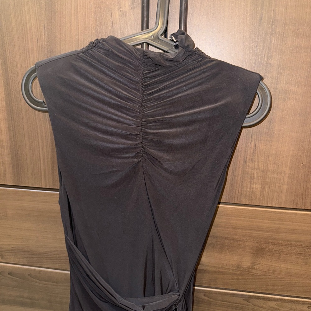 NWT *short sleeve* Naked Wardrobe Black Mock Neck Maxi Dress Size M - Picture 3 of 9